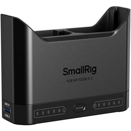 SmallRig 5489 - dwukanałowa ładowarka do akumulatorów Sony NP-FZ100 (USB-C PD 22.5W)